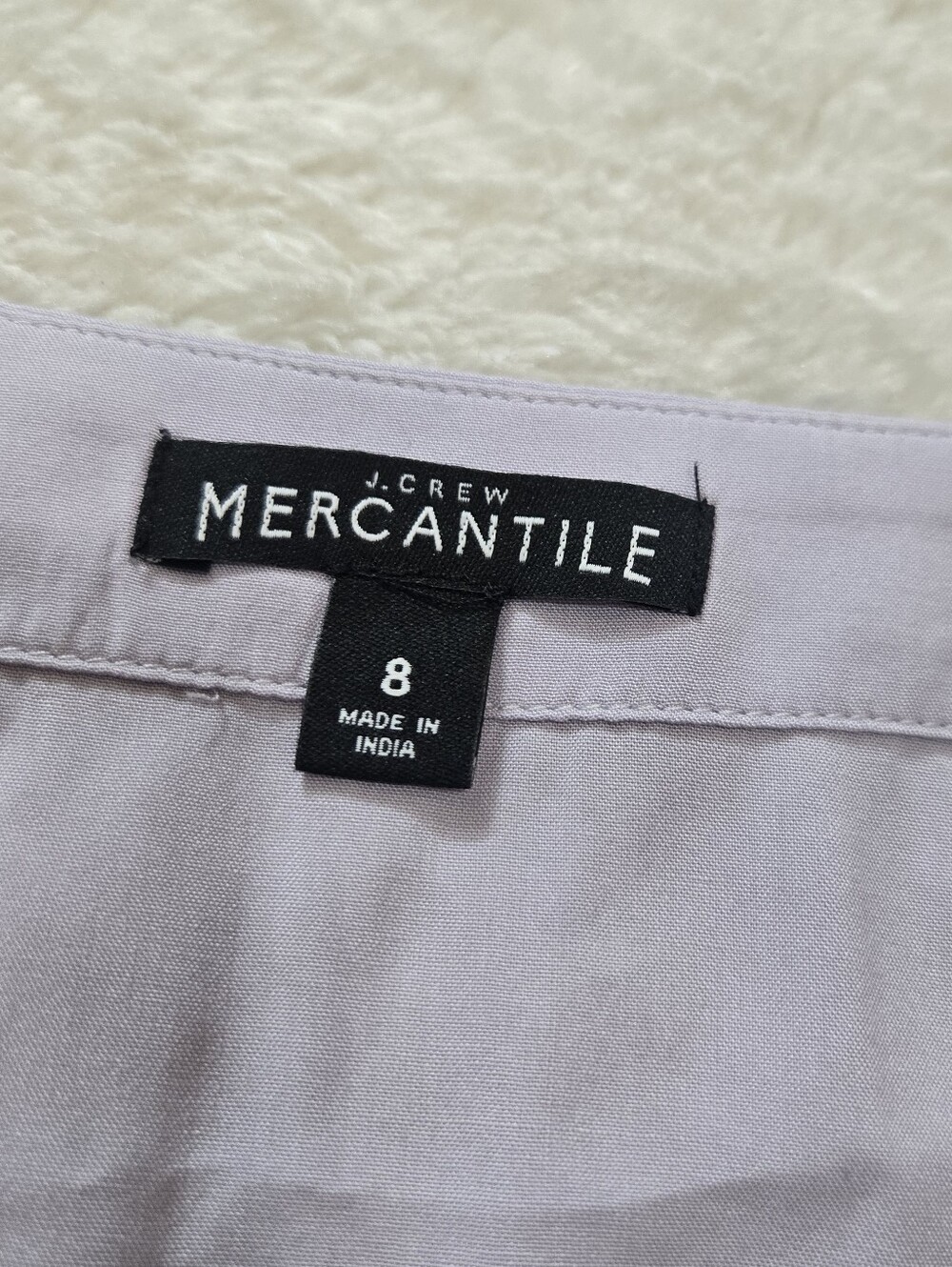 J. Crew Mercantile Lavender Purple Faux-Wrap Dressy Office Belted Top, Size 8 - Picture 2 of 9